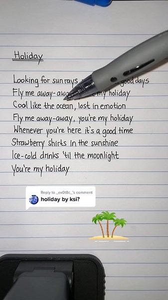 Reacting to @_ex0t8c_ Handwriting of KSI's 'Holiday' Lyrics