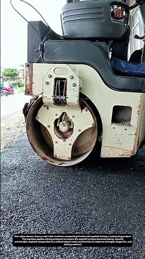 Road Asphalt Compaction Using Heavy Roller | Modern Road Construction Process.