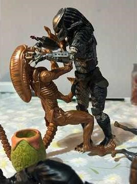 Alien vs Predator horror figure stopmotion #predator #alien #xenomorph #stopmotion