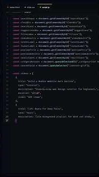 Smart Search UI with HTML, CSS & JavaScript | Context Aware Search Bar