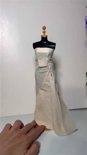 Gown mockup on mini dress form #diy #sewing #fashiondesign