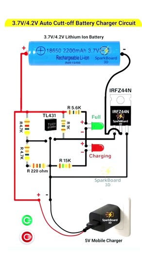 Battery charger ￼ #electronic #electrical #zenerdiode #diodetesting #experiment #electric ￼