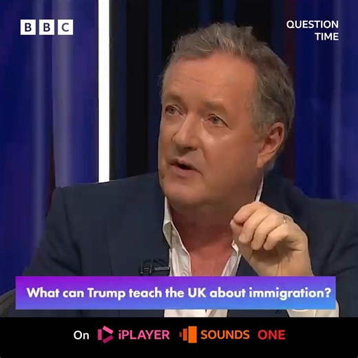 18K views · 110 reactions | “What can Trump teach the UK about immigration?” Watch what the Question Time panel said on this audience question Catch up with the whole of this week’s #bbcqt Trump Special from London, on Sounds and iPlayer now: bbc.co.uk/programmes/m002jm8f | BBC Question Time | Facebook