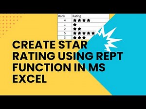 How to Create Star Rating Using REPT Function in MS Excel