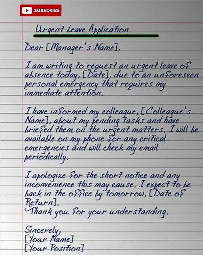 Application for an urgent piece of work in English #youtubeshorts #shorts