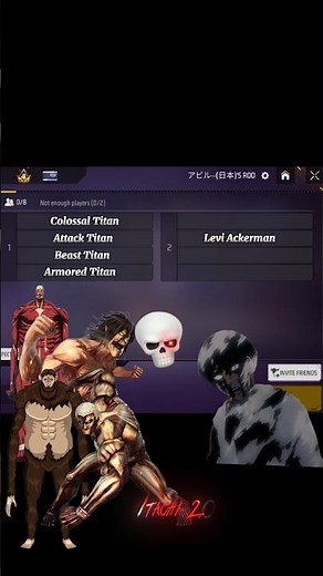 Colossal titan, Attack titan, Beast titan and Armored titan vs Levi Ackerman the human titan☠ #aot