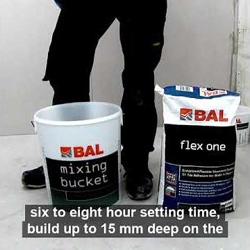 How to mix up BAL Flex One tile adhesive