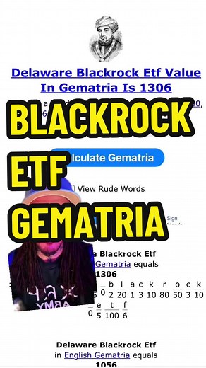 Gematria for BlackRock ETF #generational #blackrocketf #xrpripple #xrpcommunity #xrparmy #aquaman33 #xrpcommunity #foryoupageofficiall #cryptocurrency #digital #BLACKROCK #gematria #wealth #foryoupageofficiall