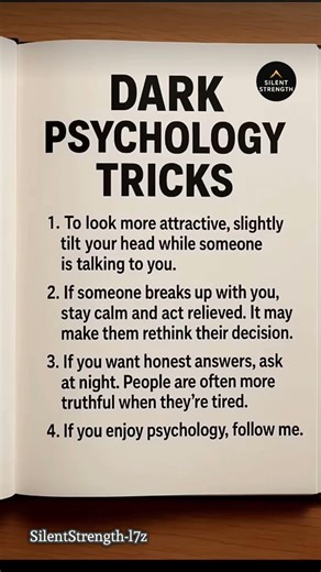 DARK STRENGTH PSYCHOLOGY TRICKS (Silent Power)