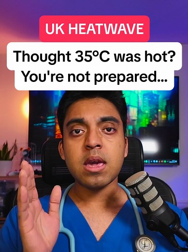 🥵 UK HEATWAVE: The future doesn't look good ↪️ SHARE with someone who doesn't believe in climate change. 💬 COMMENT your thoughts - are we doing enough about climate change? 👉 FOLLOW @DoctorAzmain for more health education. This week broke the UK record for the hottest May day - twice. But here's what really worries me. Most forecasts predict that later this year, we could see a so-called