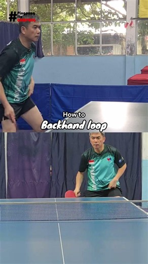 Backhand loop demonstration #tabletennis #backhandspin