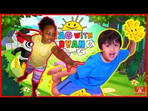 Playing Tag with Ryan [ Let's play TAG with RYAN Challenge!!] Ryan got beat by a GIRL