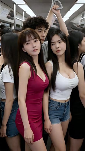 Funny Stories on the Crowded Subway. #beauty #rushhour #subway #Tokyogirl #train