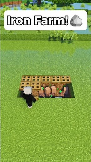 How to make an EASY Iron Farm in Minecraft Java & Bedrock #minecraft #ironfarm