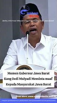 West Java Governor Apologizes to the Public