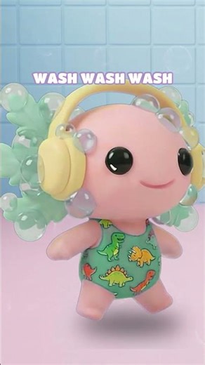 Splish Splash! 🛁 Dinosaur Bath Song | Zixy World #Shorts #BathTime #DinosaurSong #toddlerlearning