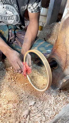 Amazing mirror made of wood #foryouシ #viralvideoシ | BM Razuan Vlog