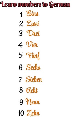 Learn German Numbers 🔢✔️#germanlanguage #shortsvideo #youtube #subscribe