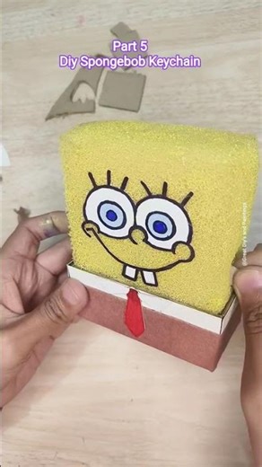 Diy Spongebob Keychain #spongebob #spongebobsquarepants #diykeychain #crafting #keychain #keychains