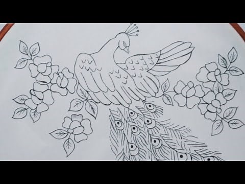 ' Mesmerizing Embroidery Of Peacock Design ' - Hand embroidery - How to embroider a peacock?