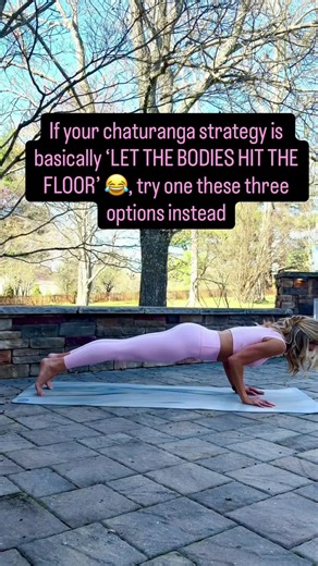 The first time I heard “Chaturanga,” I was absolutely not prepared. I just looked around the room like… cool cool cool, what are we doing? So let’s make it easier. Here are 3 Chaturanga options that focus on alignment, strength, and keeping your joints happy for the long run. Practice at home in a mirror or record yourself to check your form. #chaturanga #yogatips #homeyogapractice #vinyasa #upperbodyworkout
