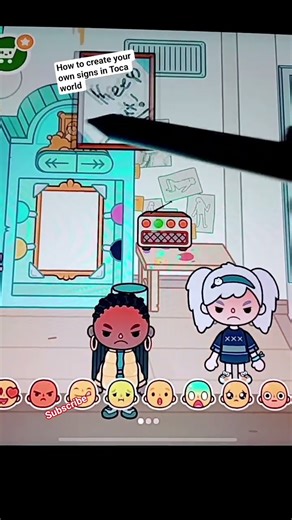 how to create your own signs in Toca world