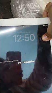 ipad Unavailable Error fix