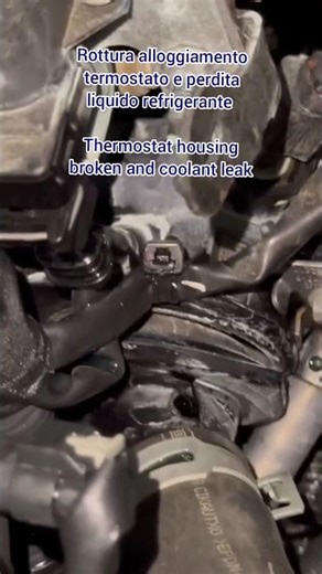 Common problem Nissan Qashqai II thermostat housing broken or fluid leak