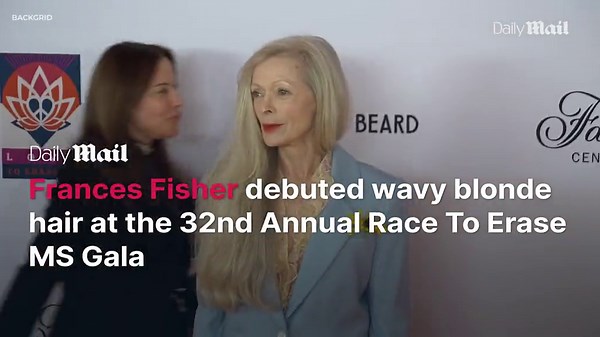 Frances Fisher debuted blonde hair at Race To Erase MS Gala