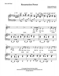 Resurrection Power - sheet music - Digitally Delivered PDF