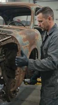 🔥 Watch This Rusty Compact Car Come Back to Life! | Real Rust Removal & Full Restoration #shorts