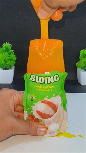 Swing Lychee Ice Cream Popsicle 🍧 | Easy Lychee Popsicle Recipe #shorts #lychee #icecream #popsicle