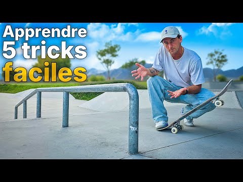 5 BEGINNER TRICKS TO LEARN ON RAILS! (skateboard tutorial)