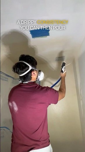 How to apply orange peel texture #drywall #texture #diy