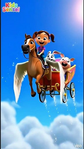 Chal Mere Ghode Tik Tik Tik 🐴☁️ | Magical Flying Horse | Hindi Nursery Rhymes for Kids