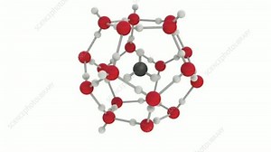 Methane hydrate molecule, animation - Stock Video Clip - K004/7709