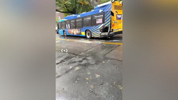 At least a dozen passengers injured after MTA buses collide in Flushing