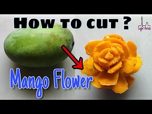 #Howto cut Mango | Mango flower cutting tutorial | How to cut Mango Rose | Fruit cutting video