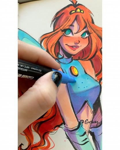 Gretel Lusky on Instagram: "Bloom ✨ Damn, posting everyday is exhausting 🥲 This is the final drawing of this series, I hope you enjoyed it! ✨ For those who asked, I really want to draw the Trix but I think I’ll do that digitally :) Hello to the new followers btw, thanks so much for being here!! 🥺❤️ and also thanks so much for all your kind comments and support, I can’t reply all but I read them and I appreciate them so much! Tools: 🔥 Sketchbook: @moleskine 🔥 Prismacolor Col-erase pencil 🔥 T