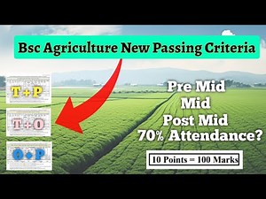 Bsc Agriculture New Passing Criteria Explained in detail | ICAR Sixth Dean's Committee Syllabus