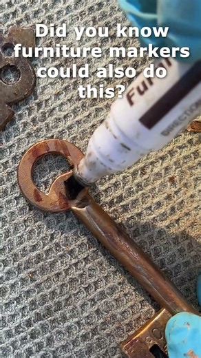 How to make a new key look old! Would you try this? #FurnitureRestoration #restoration