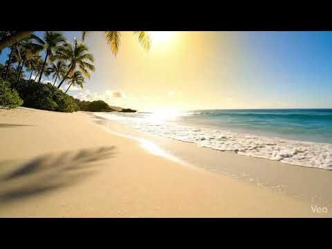 Hawaiian Beach at Sunset 🌅 Gentle Ocean Waves for Deep Sleep & Relaxation (10 hours)