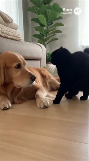 Dog Meets Cat for the First Time and the Tables Turn Fast