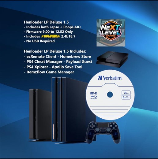 PS4 BD-J Henloader AIO NLGX V2 Disc Fw 9.00-12.52 - Etsy