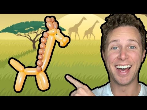 Balloon Giraffe - Balloon Twisting Tutorial (How to Make)