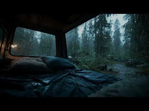 Heavy Rain Hitting Car Windows – Sleep Deep, Relax Fast with Rainstorm and Thunder White Noise