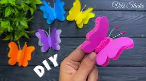 142K views · 4.5K reactions | Easy Butterfly Craft Ideas  DIY Foam Sheet Crafts! #tutorial #diy #easycraftideas #craft #butterfly | VIKI Studio DIY | Facebook