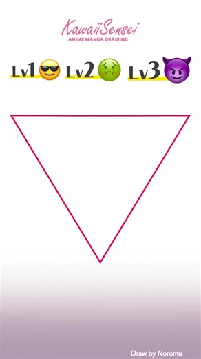 12 三角画法がめちゃくちゃ描きやすい😳 Triangulation is crazy easy to draw 😳 #anime #manga #tiktok教室 #イラスト