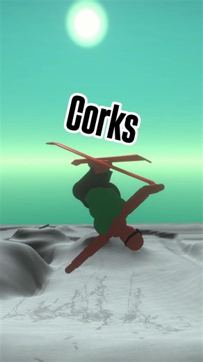 Jibbers | Ski Game on Instagram: "Some nice corks 🌀 #cork #physicsbasedgame #slopestyleskiing #gamedev #freeskigame"