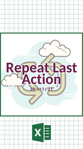 240K views · 978 reactions | Repeat last action in Excel‼️ ️ Don’t forget to save this post! 六‍ Get your FREE Excel templates with the link in our bio! 勞 Follow us on TikTok, YouTube, Twitter, Threads, and more with the link in our bio! #excel #exceltips #exceltricks #spreadsheets #corporate #accounting #finance #workhacks #tutorials | CheatSheets | Facebook